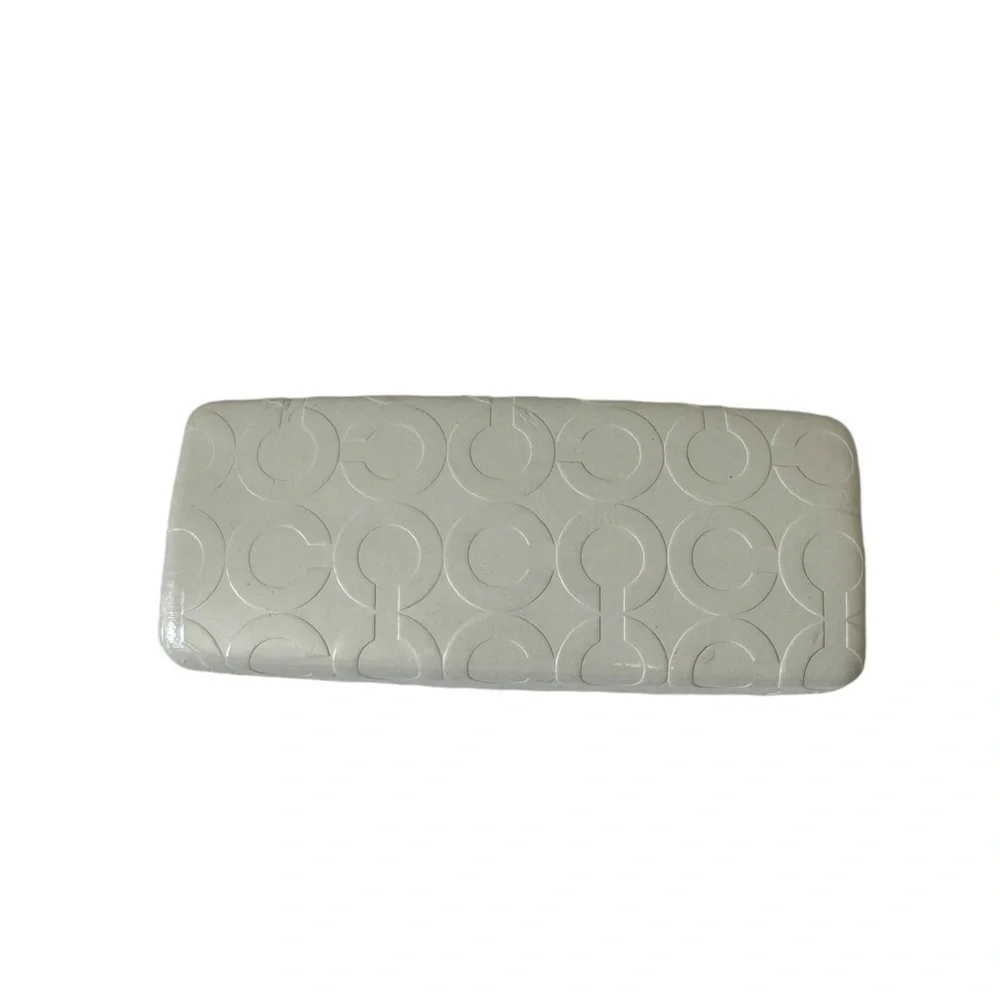 Coach Embossed Hard‎ Glasses Case in Putty